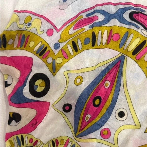 Emilio Pucci for Wolford Colorful Abstract Patterned Sleeveless Bodysuit XSmall - Picture 2 of 6